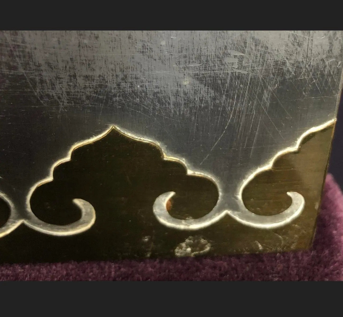 Pair of Vintage Pewter and Brass Wall Plaques Made in Hong Kong