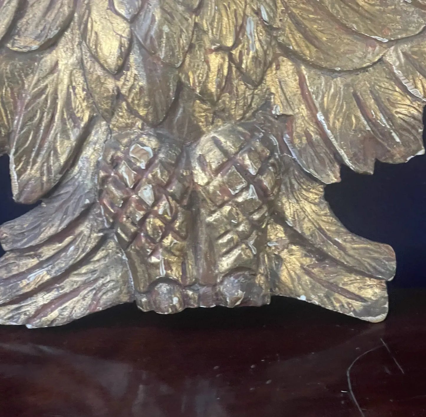 Early 19th Century Antique Carved Wood Gilt Eagle