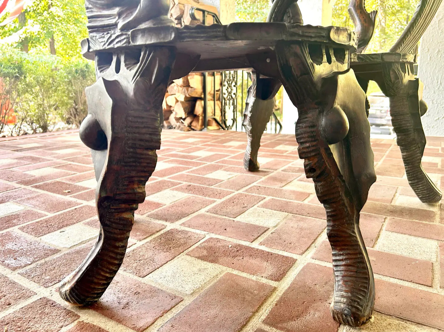 Mid 20th Century Italian Carved Grotto Bench