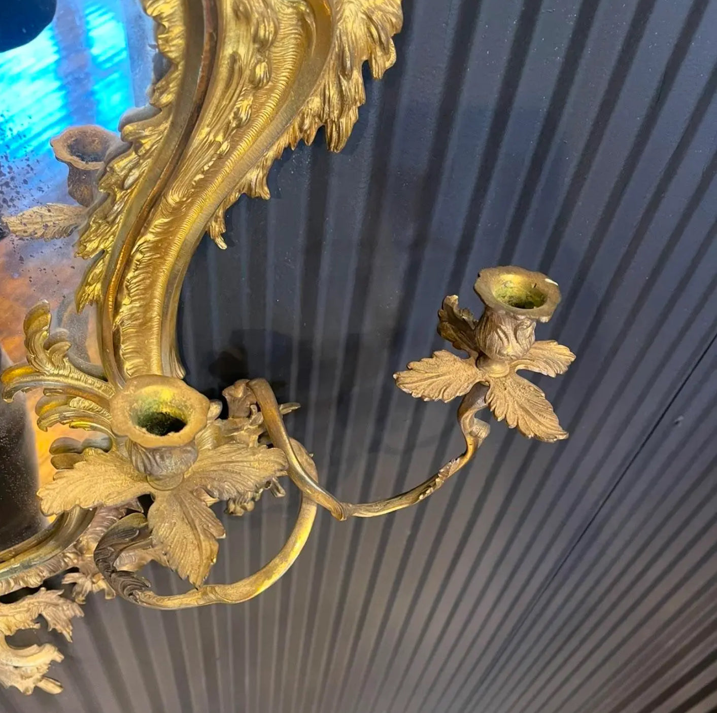 Late 19th Century French Gilt Bronze Mirror in the Rococo Style