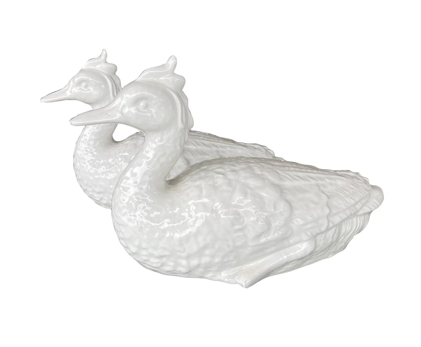 Pair of Mid 20th Century Blanc De Chine Ducks by Este Ceramiche for Tiffany and Co