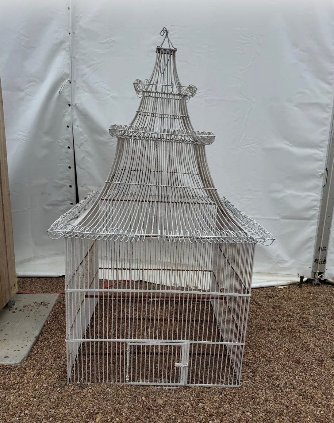 Vintage Extremely Large Pagoda Top Birdcage
