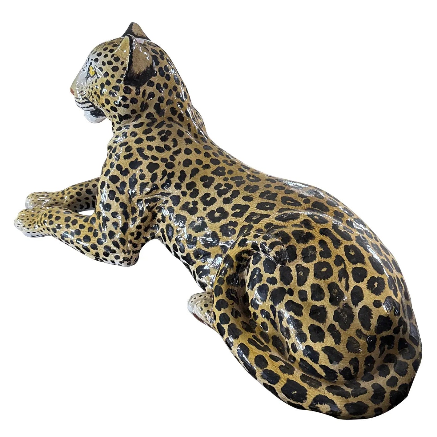 1970s Vintage Italian Ceramic Leopard