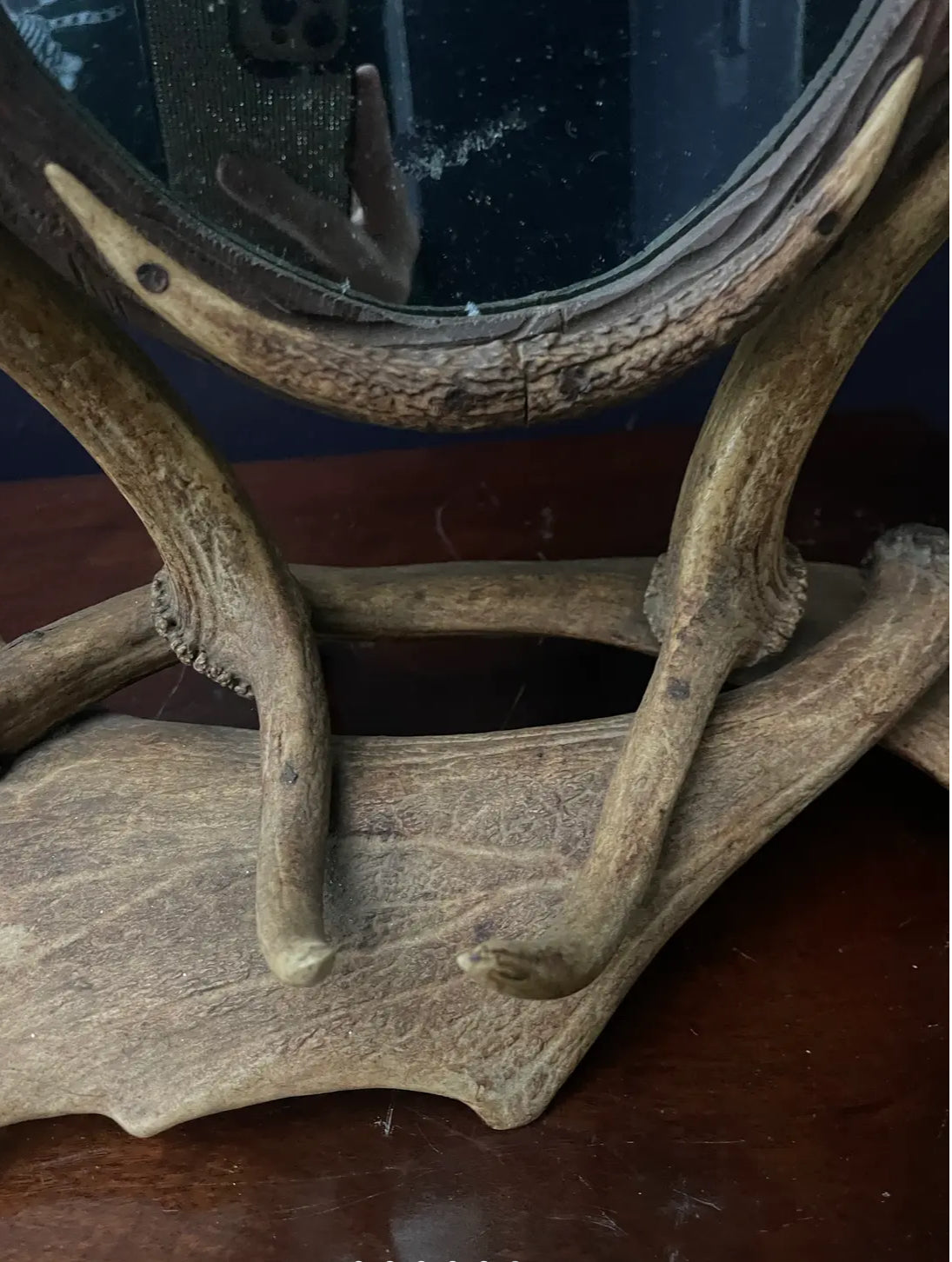 Early 20th Century Antler Vanity Mirror