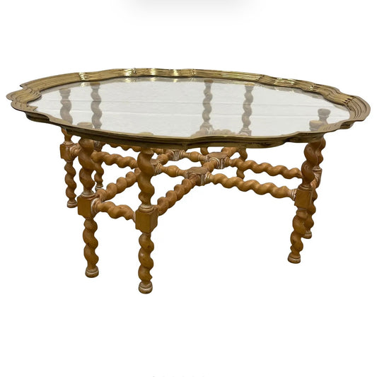1970s Baker Barley Twist Type Coffee Table
