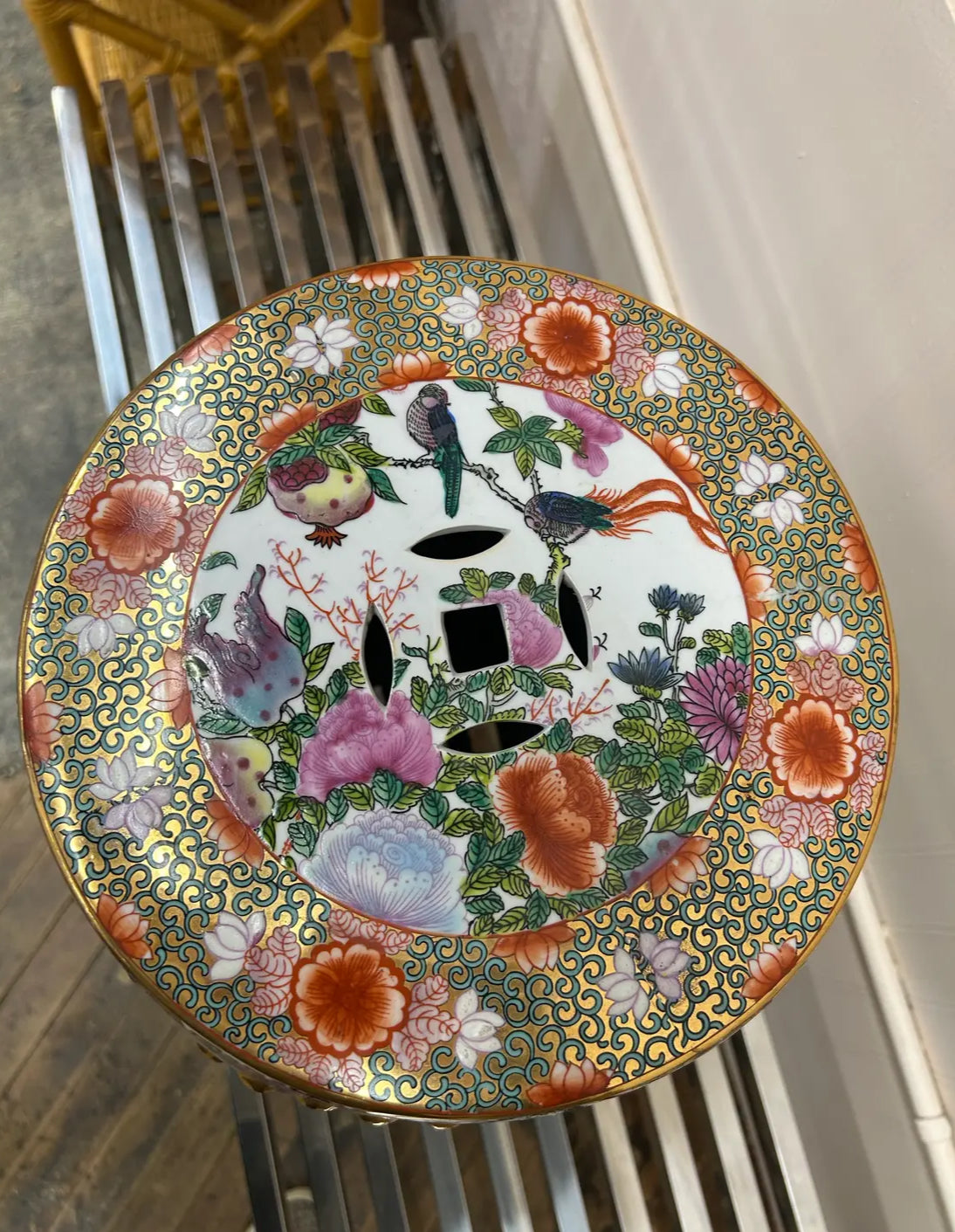 1960s Ceramic Asian Vintage Garden Stool