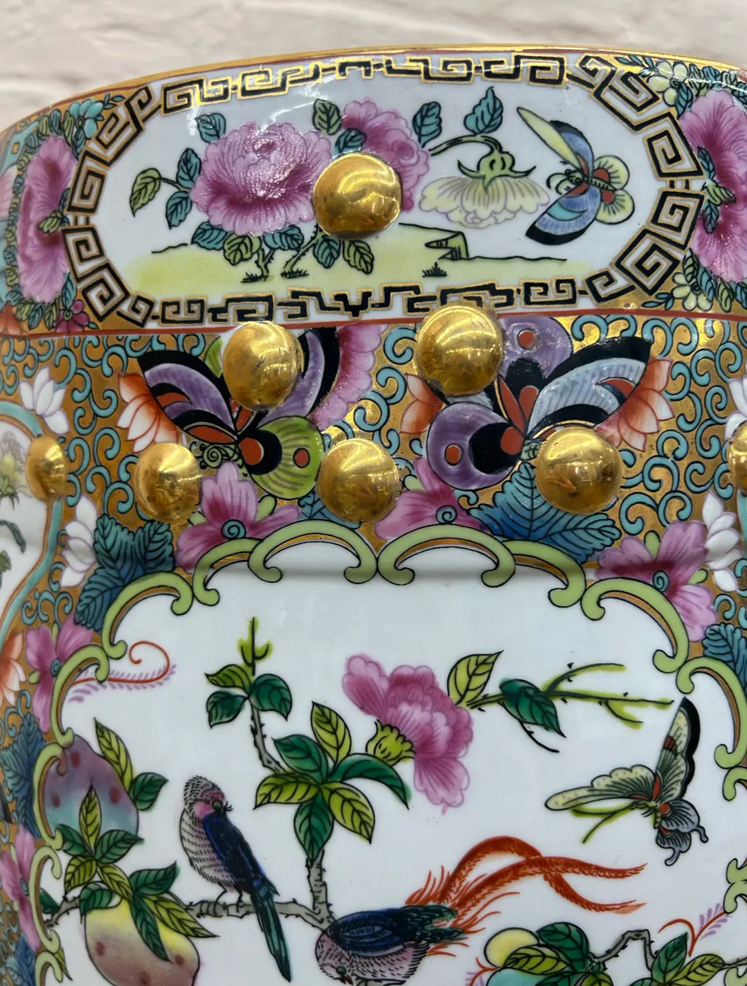 1960s Ceramic Asian Vintage Garden Stool