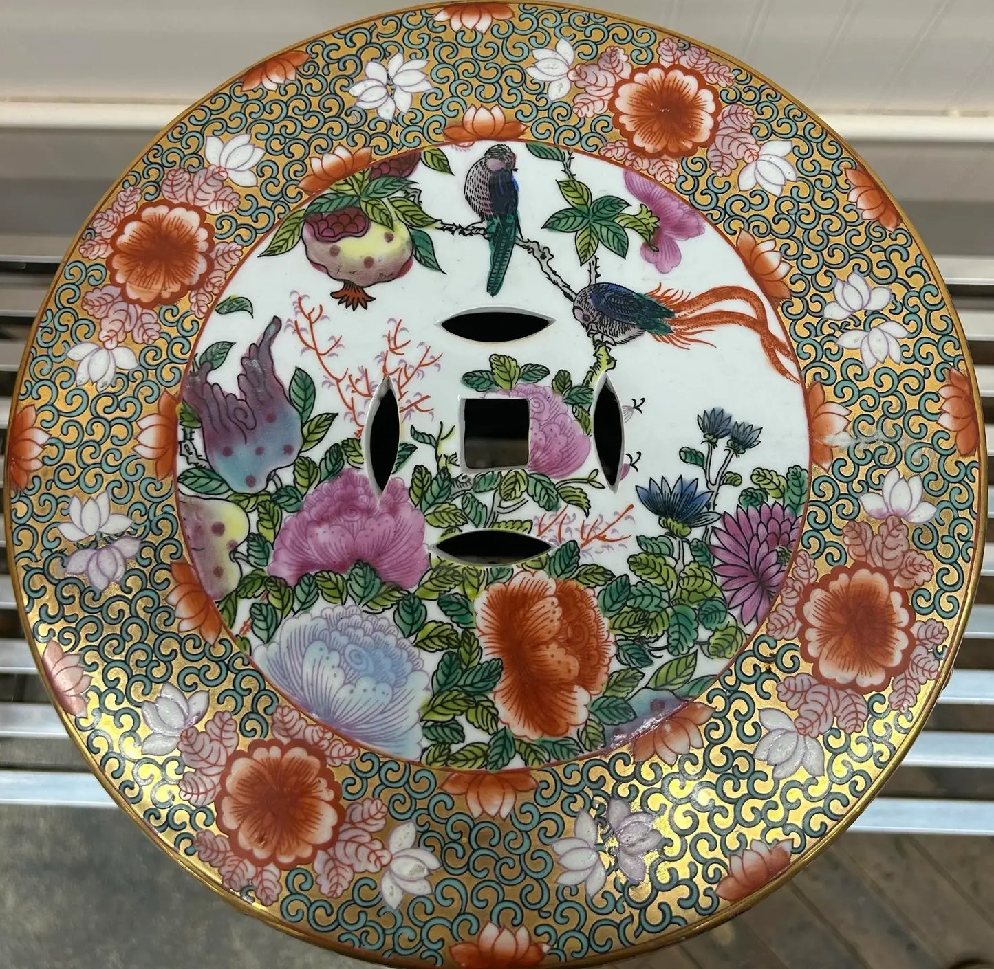 1960s Ceramic Asian Vintage Garden Stool