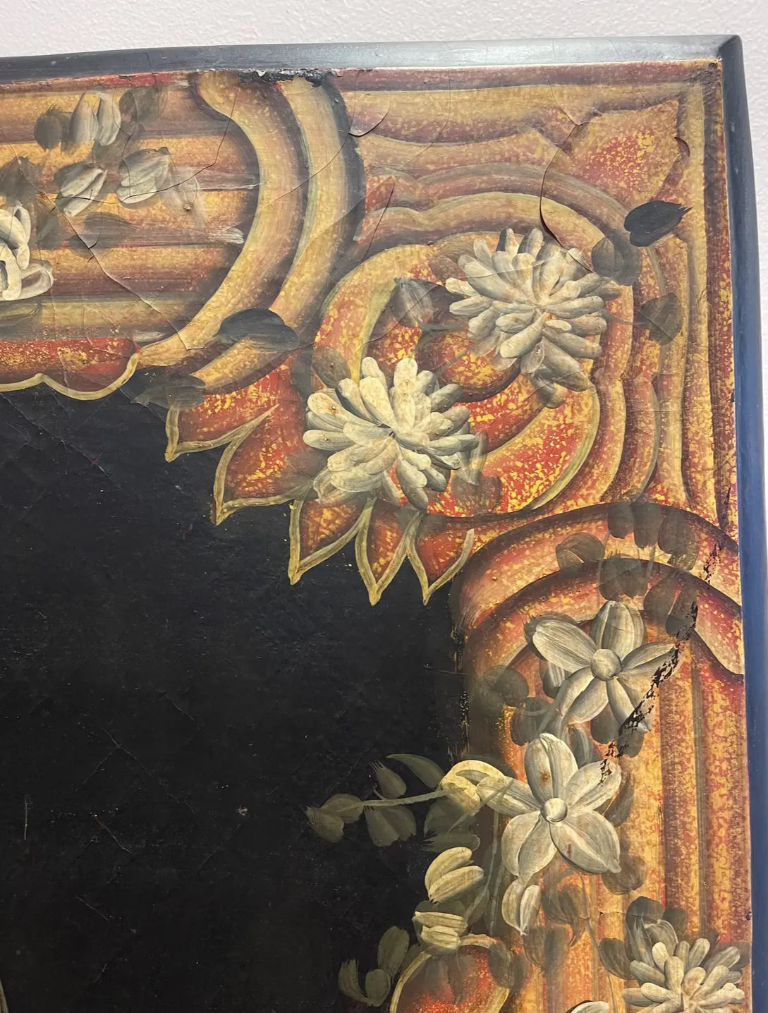 1980s Pair of Painted Wooden Panels in the Asian Style