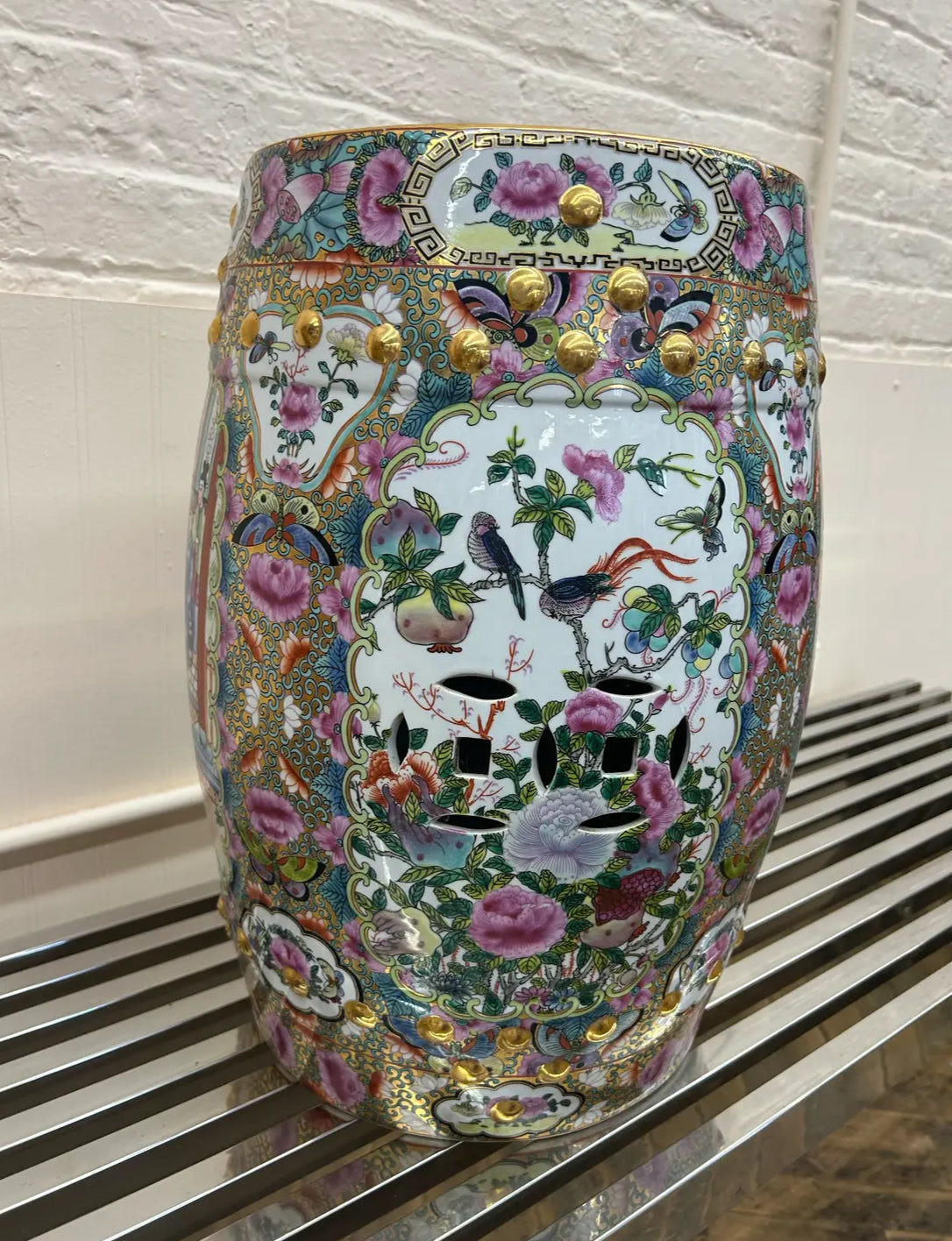 1960s Ceramic Asian Vintage Garden Stool