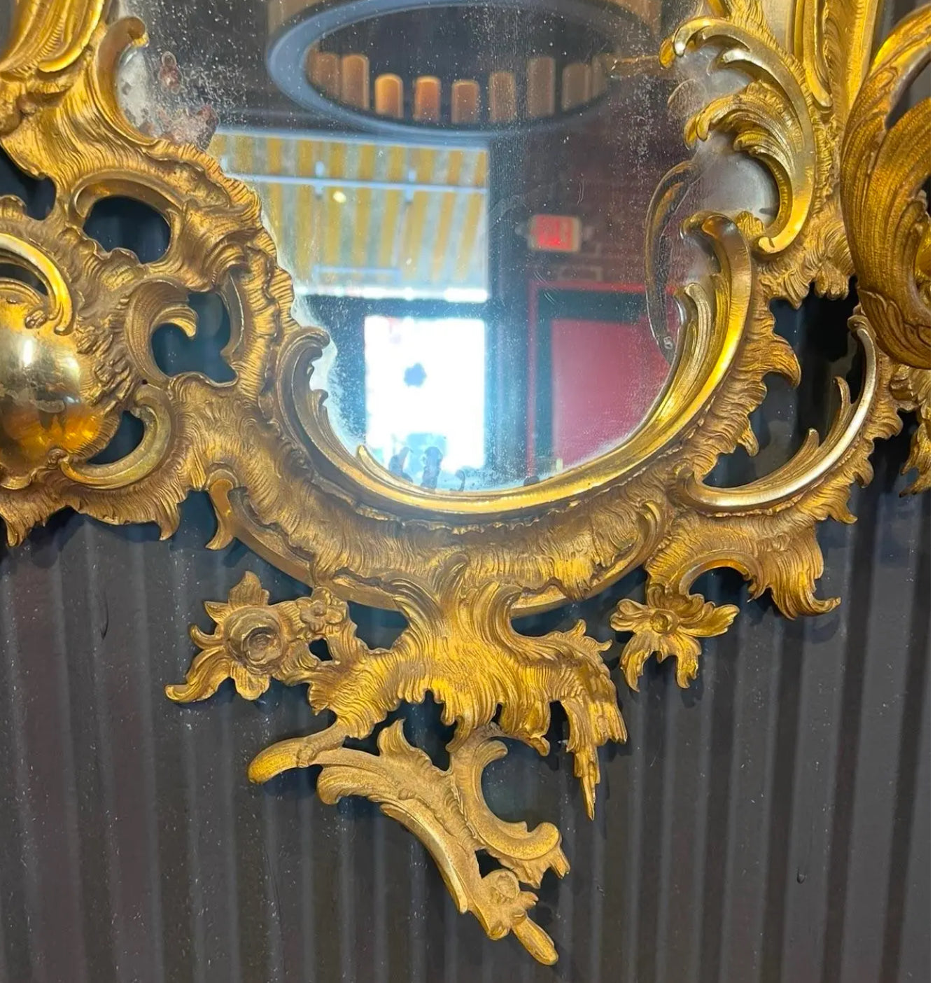 Late 19th Century French Gilt Bronze Mirror in the Rococo Style
