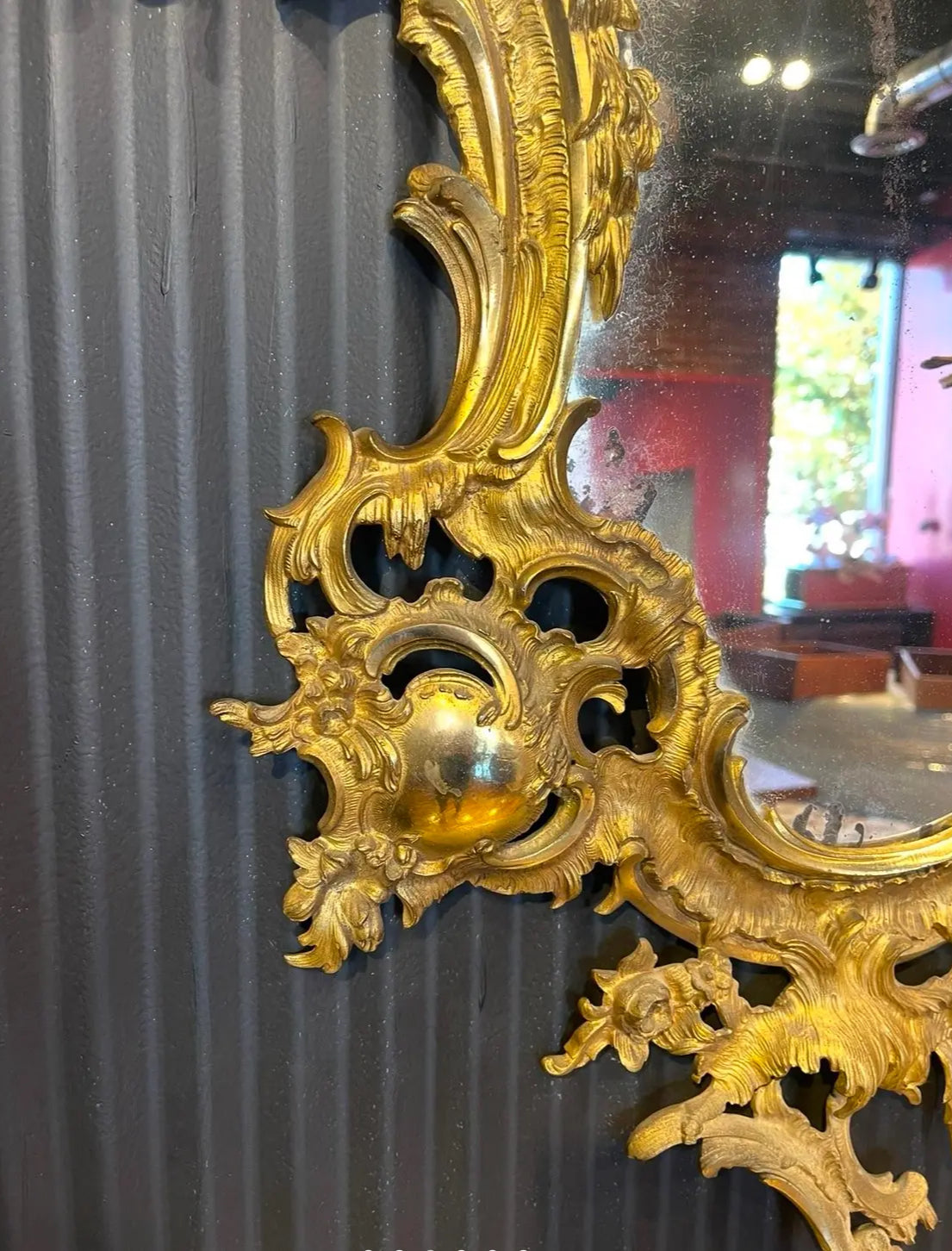 Late 19th Century French Gilt Bronze Mirror in the Rococo Style