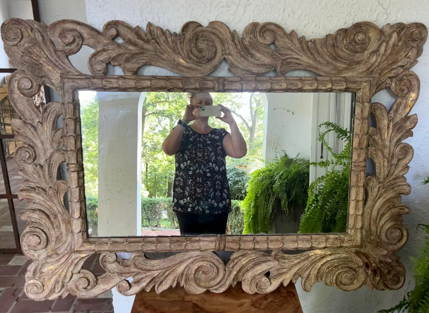 Early 20th Century Acanthus Leaf Carved Wall Mirror or Frame