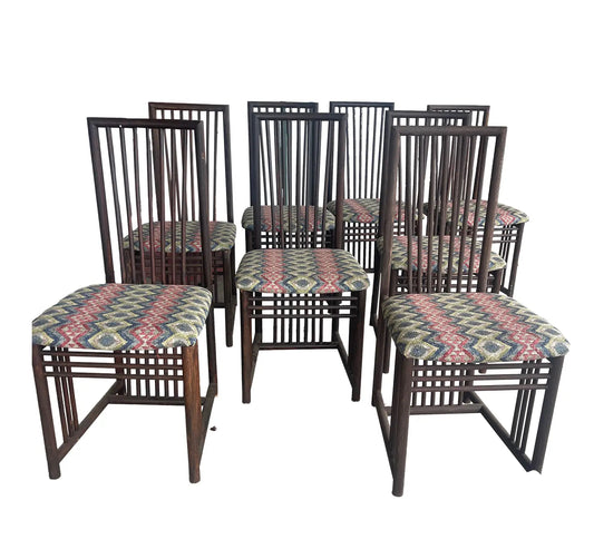 1980s Vintage A. Sibau Italian Dining Chairs - Set of 8
