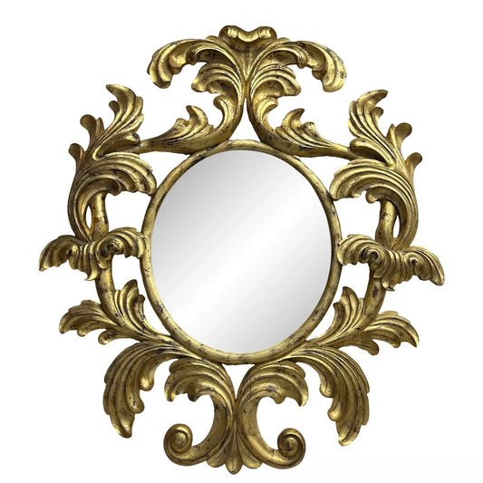 Extra Large 1990s Gold Acanthus Leaf Mirror From Dauphin Harrison & Gil