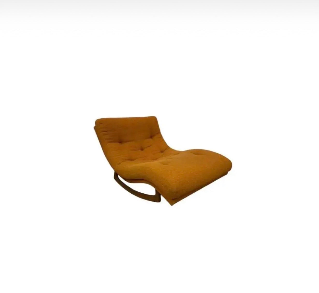 1960s Adrian Pearsall for Craft Associates Wave Rocking Chaise Lounge in Walnut