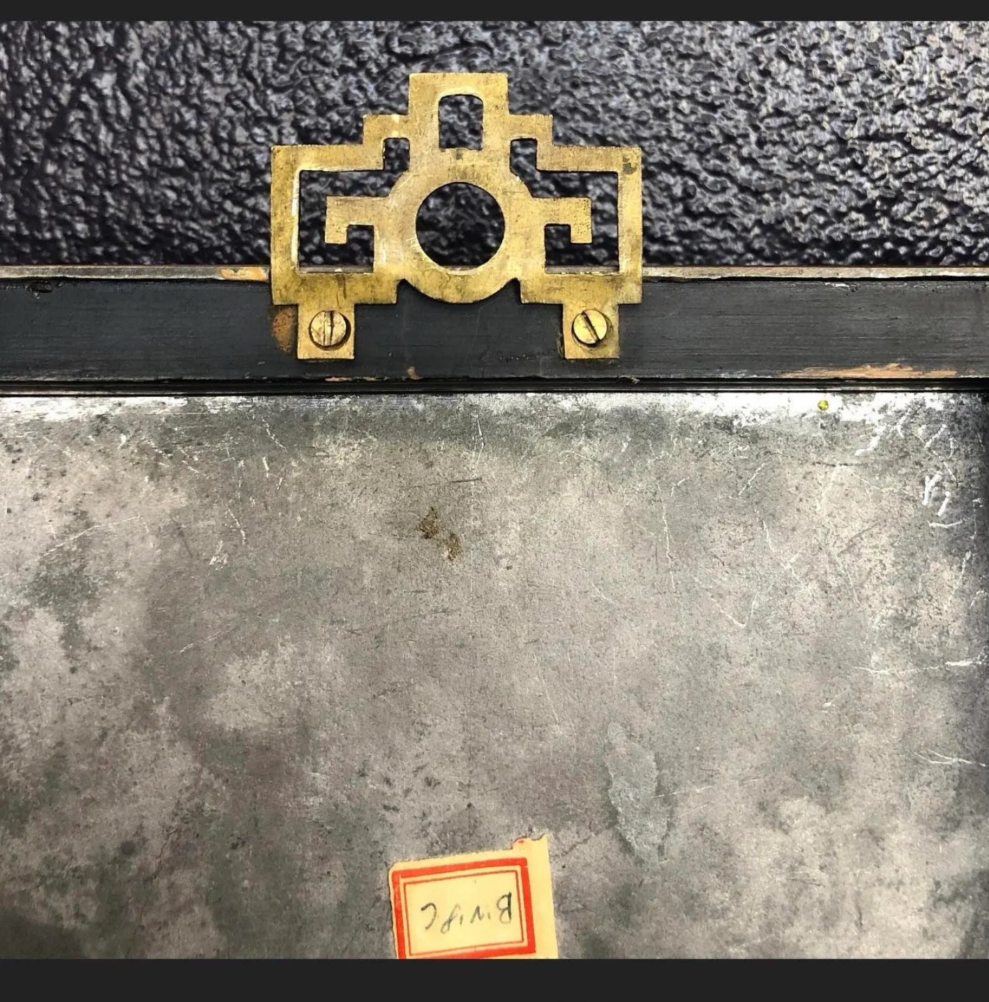 Pair of Vintage Pewter and Brass Wall Plaques Made in Hong Kong