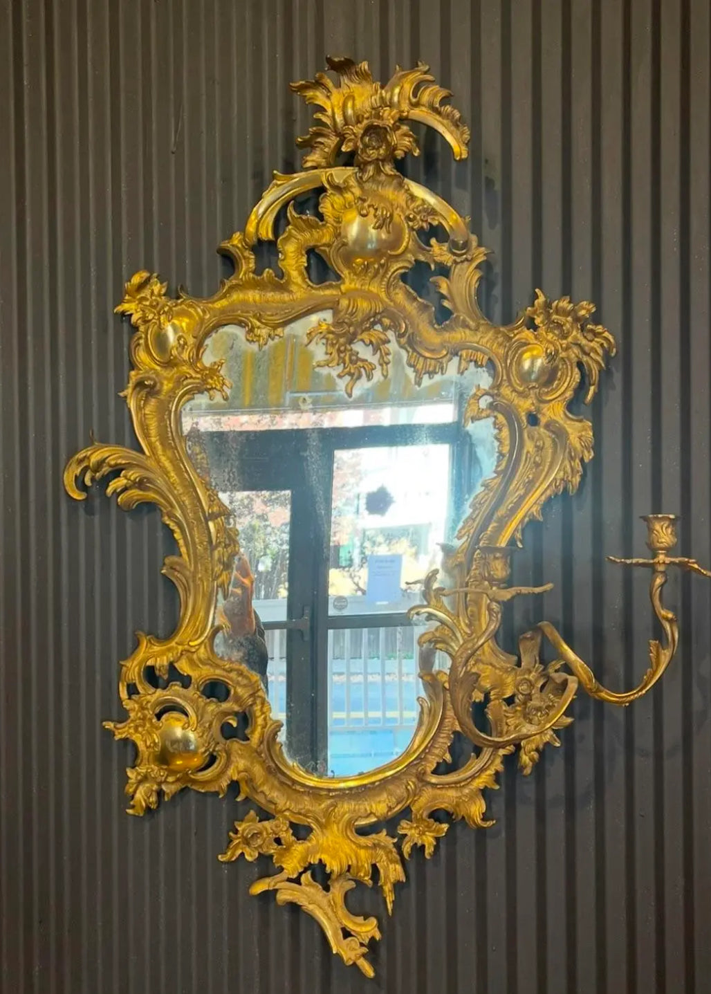Late 19th Century French Gilt Bronze Mirror in the Rococo Style