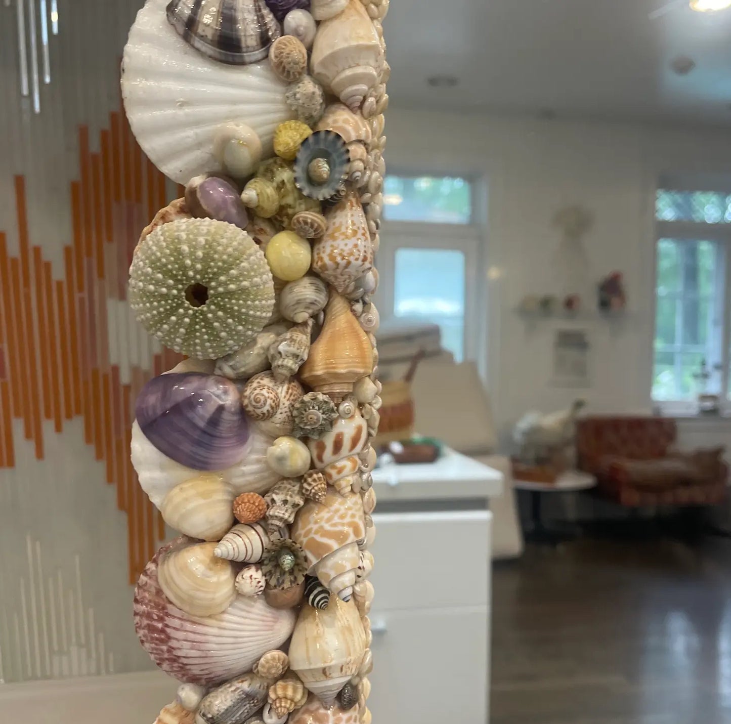 1980s Shell Encrusted Wall Mirror