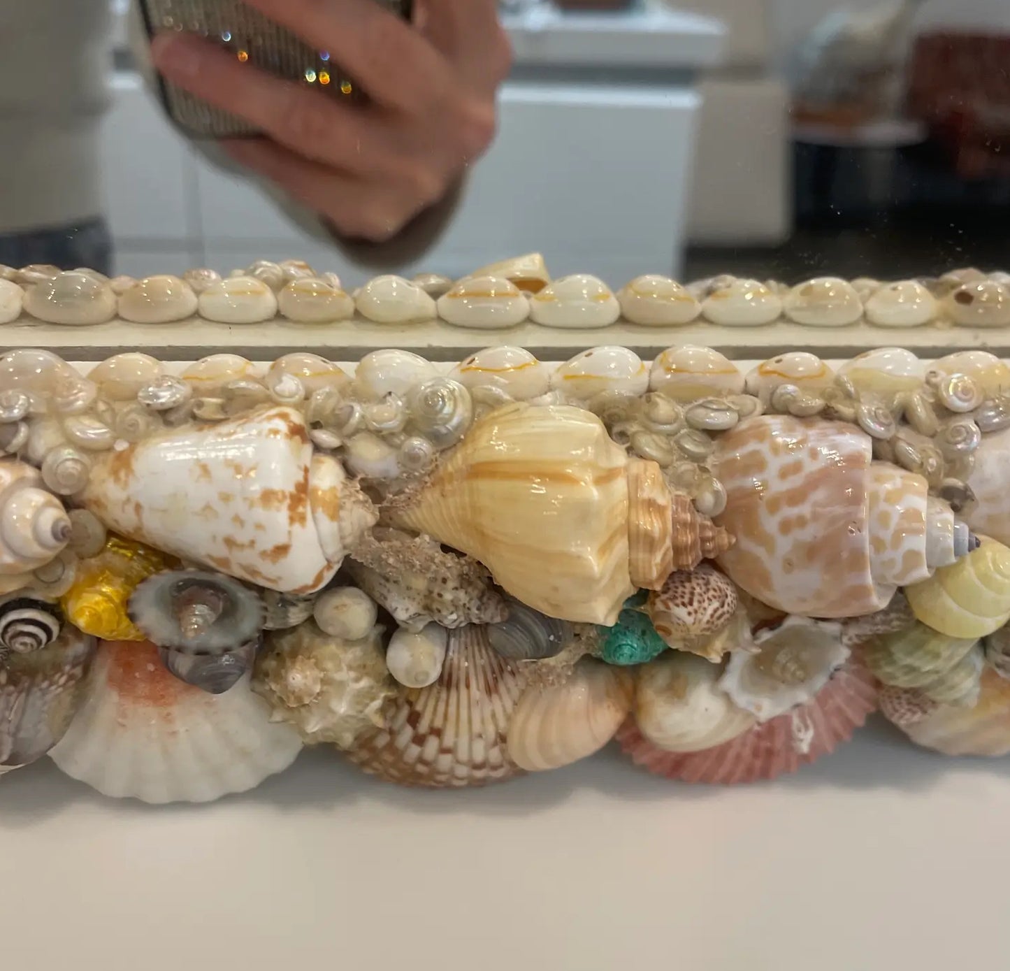 1980s Shell Encrusted Wall Mirror