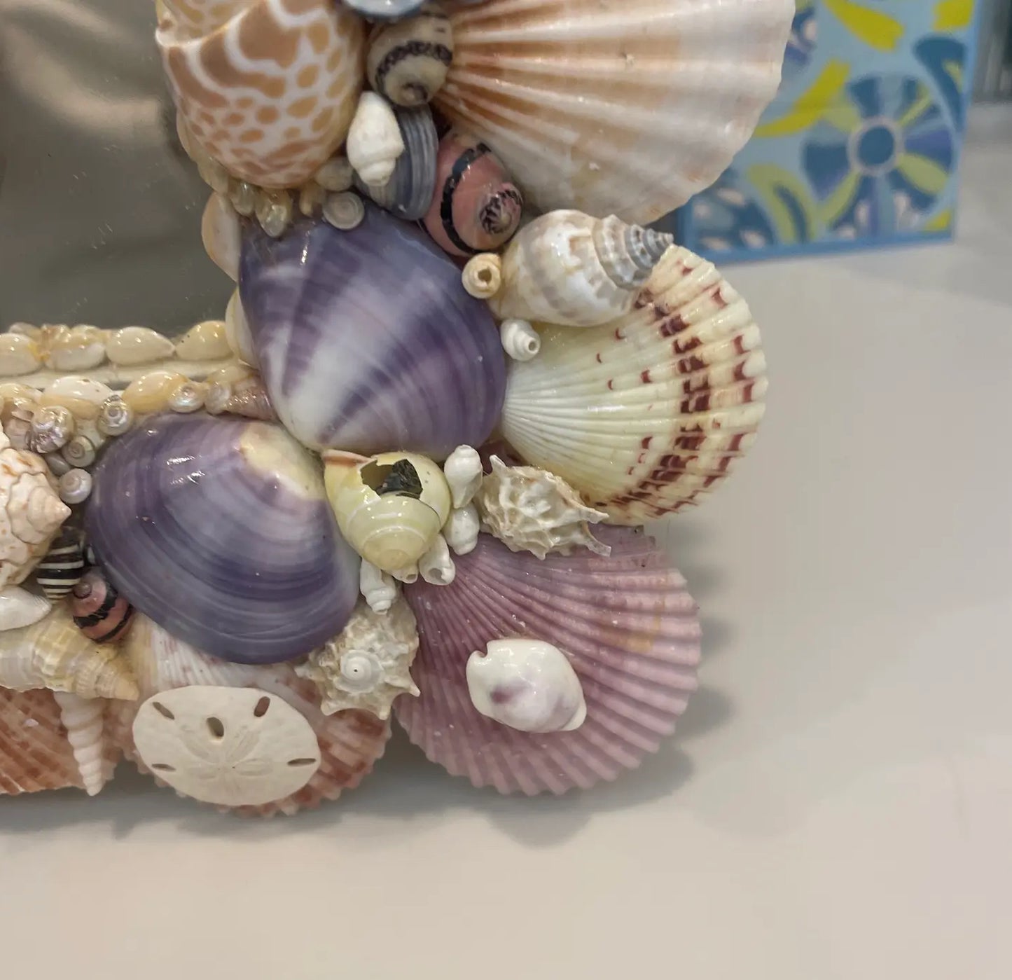1980s Shell Encrusted Wall Mirror