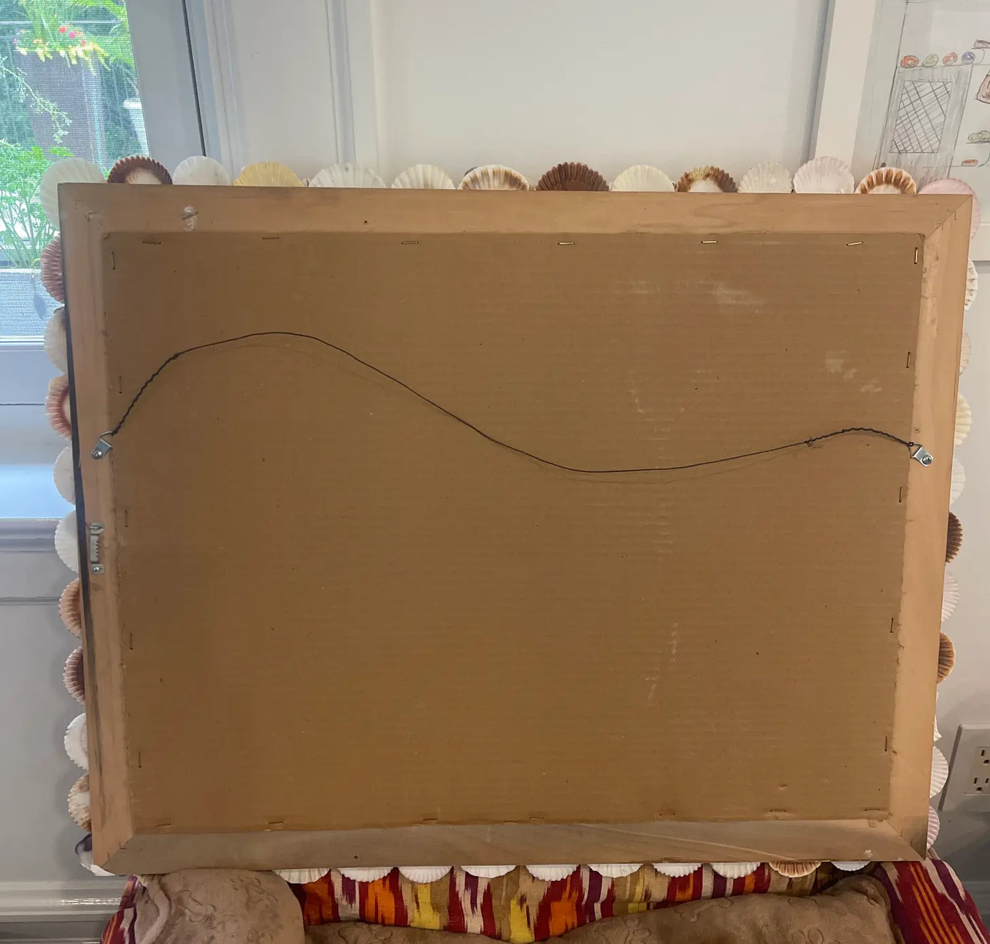 1980s Shell Encrusted Wall Mirror