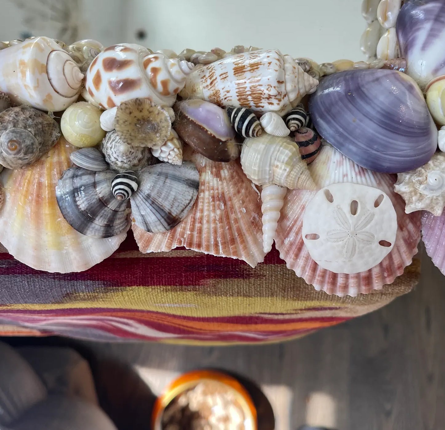 1980s Shell Encrusted Wall Mirror