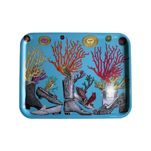 Ms. Baskerville x Saint Gilt Decoupaged Tray